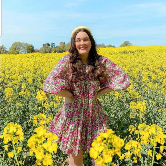 Zara puff shoulder print floral dress - Picture 9 of 10